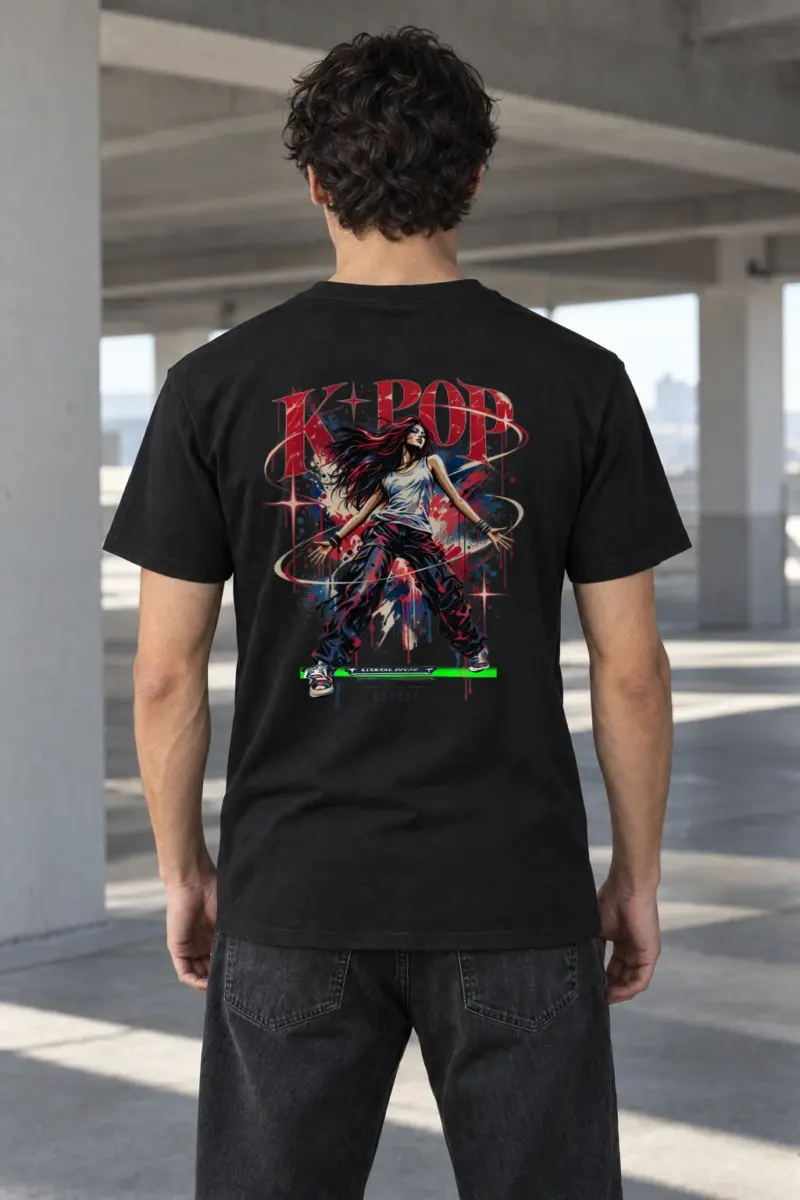 "K-Pop Eternal Sound" Heavyweight Unisex Crewneck T-shirt | Gildan 5000