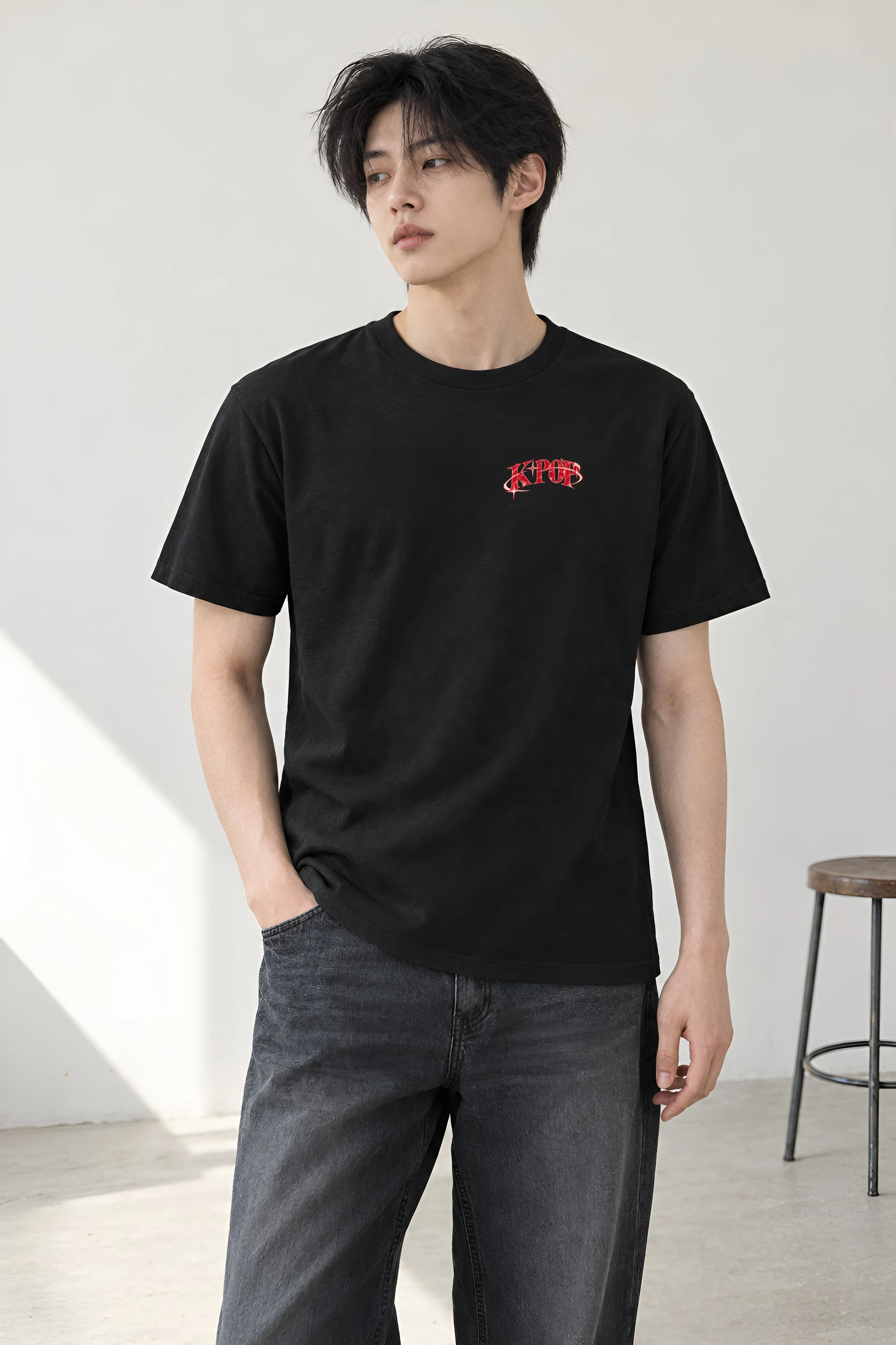 "K-Pop Eternal Sound" Heavyweight Unisex Crewneck T-shirt