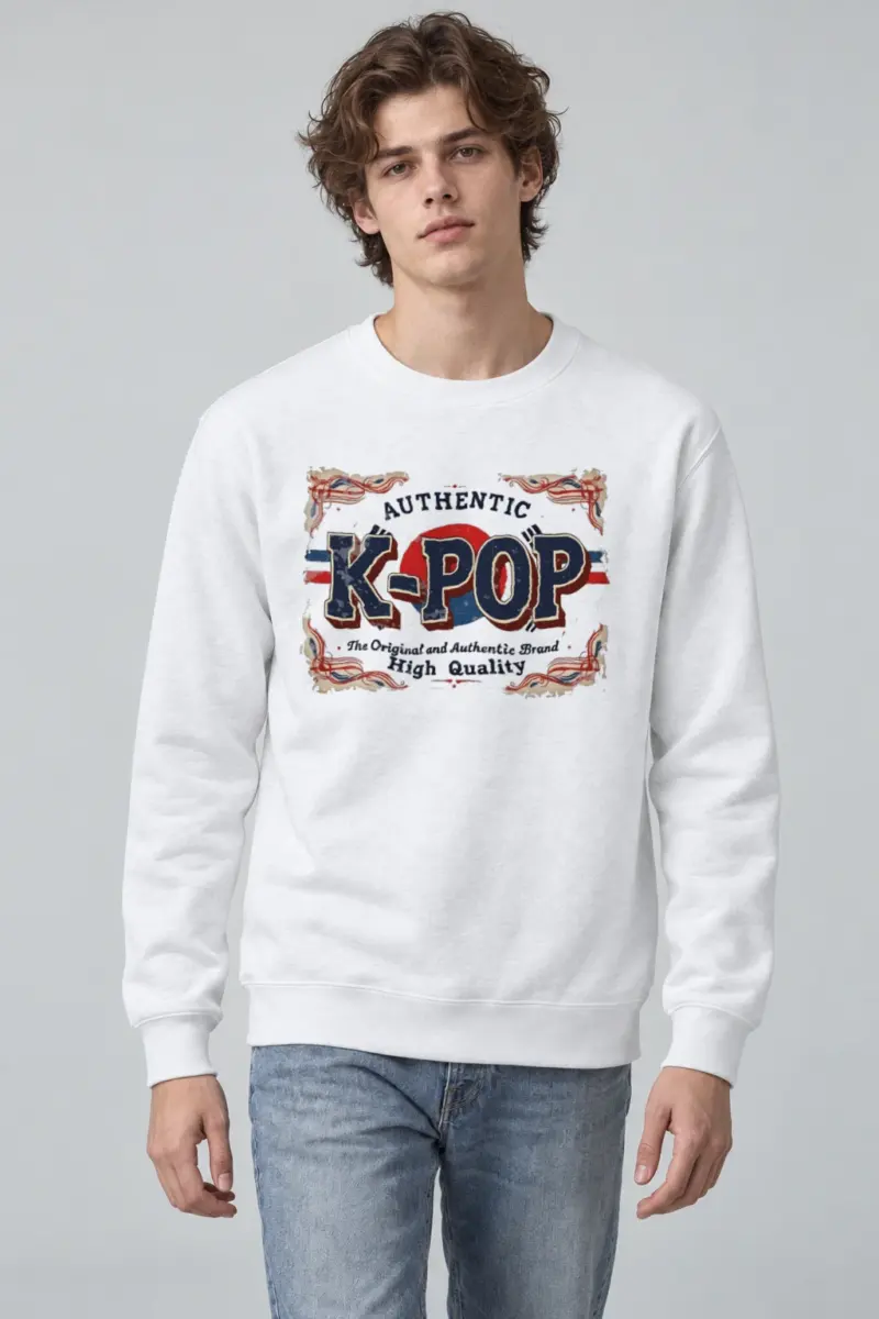 "K-Pop Heritage Label" Heavy Blend Unisex Crewneck Sweatshirt