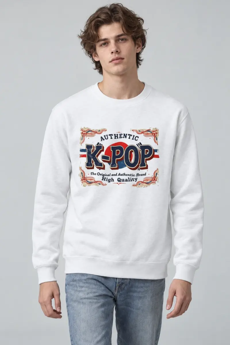 "K-Pop Heritage Label" Heavy Blend Unisex Crewneck Sweatshirt