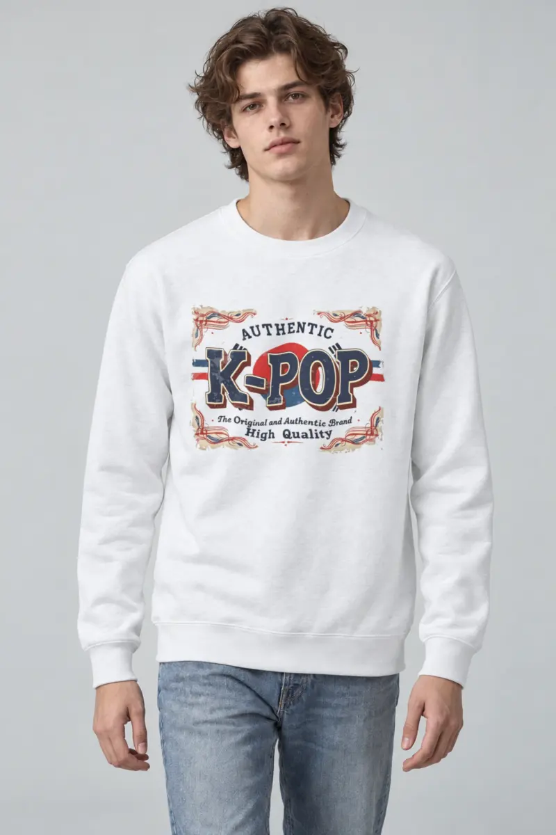 "K-Pop Heritage Label" Heavy Blend Unisex Crewneck Sweatshirt