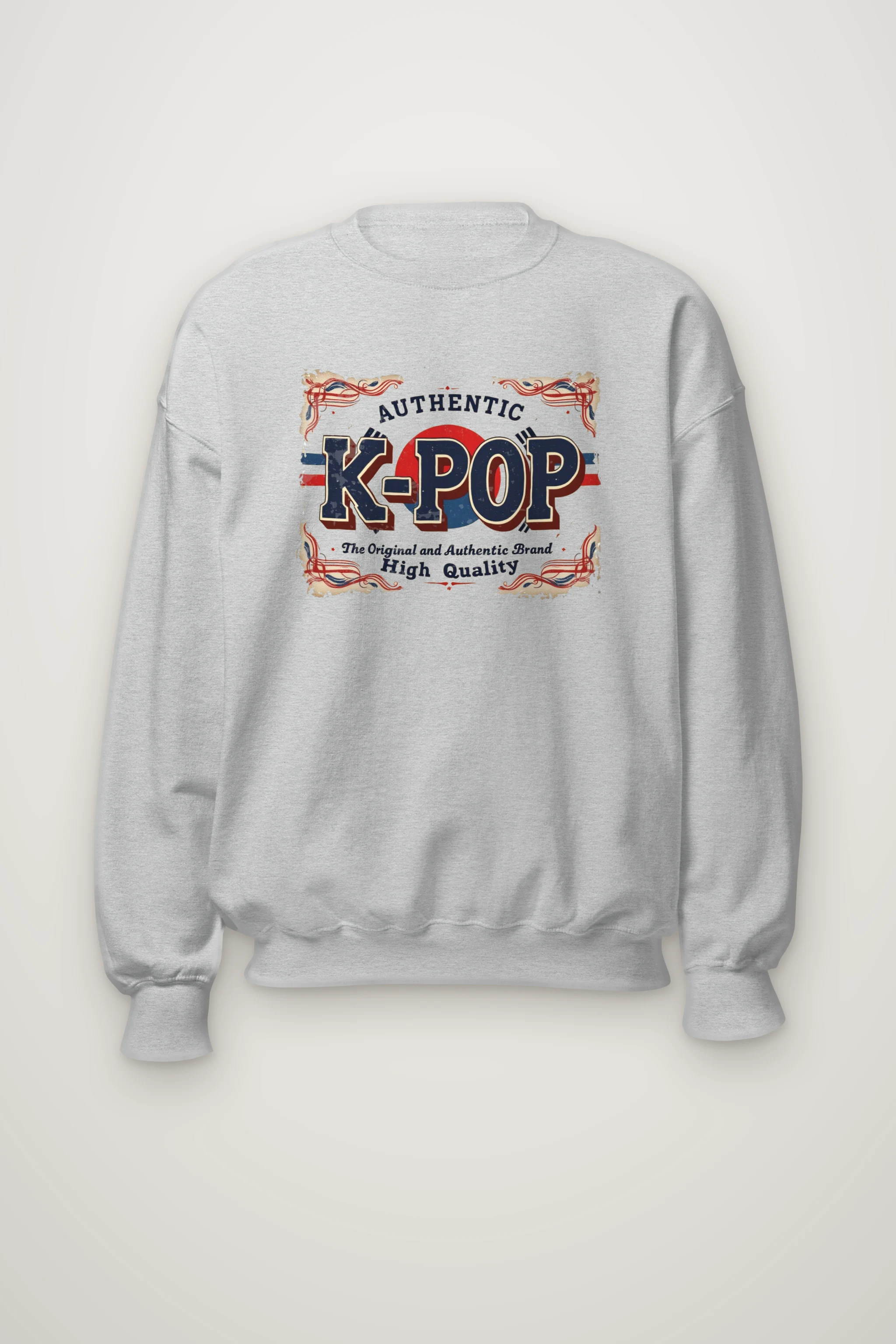 "K-Pop Heritage Label" Heavy Blend Unisex Crewneck Sweatshirt