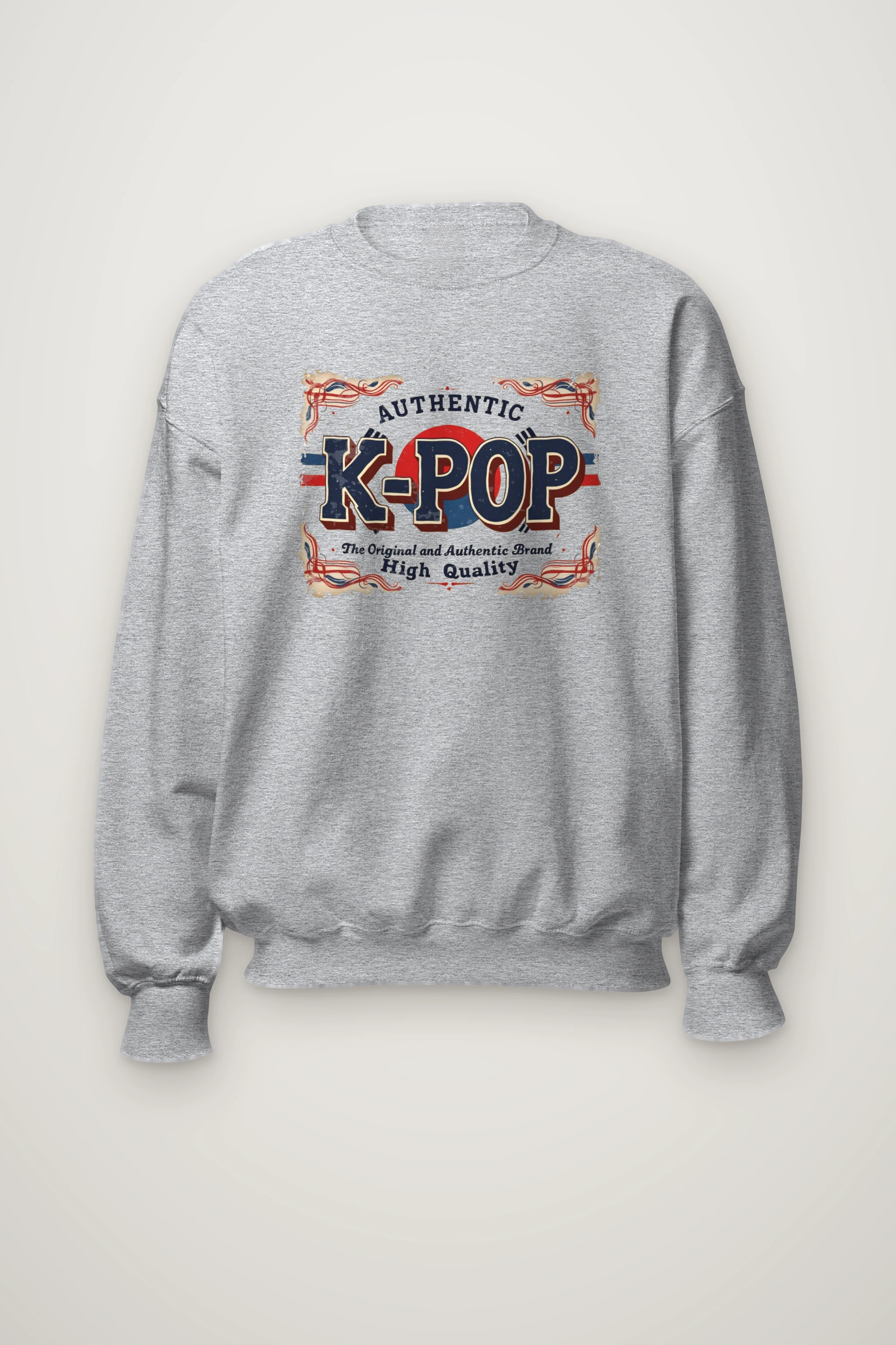 "K-Pop Heritage Label" Heavy Blend Unisex Crewneck Sweatshirt
