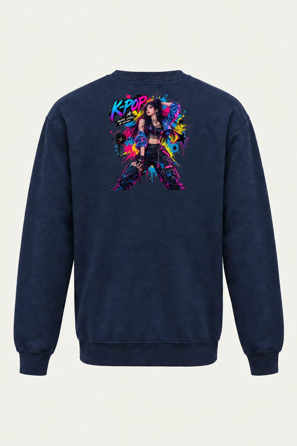 "K-Pop Lives In Color" Heavy Blend Unisex Crewneck Sweatshirt | Gildan 18000