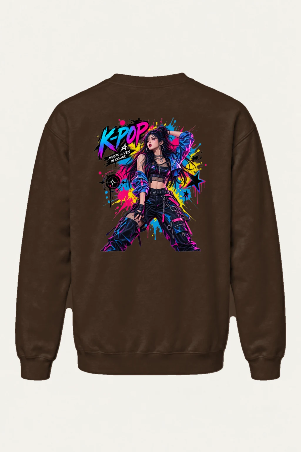 "K-Pop Lives In Color" Heavy Blend Unisex Crewneck Sweatshirt | Gildan 18000