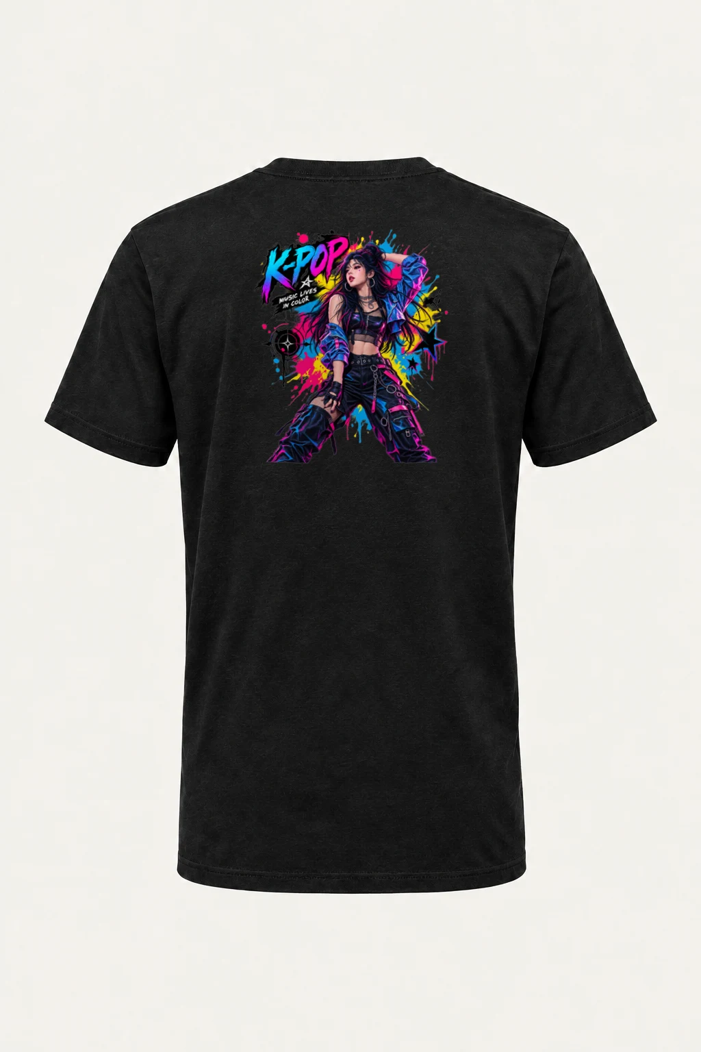 "K-Pop Lives in Color" Heavyweight Unisex Crewneck T-shirt | Gildan 5000