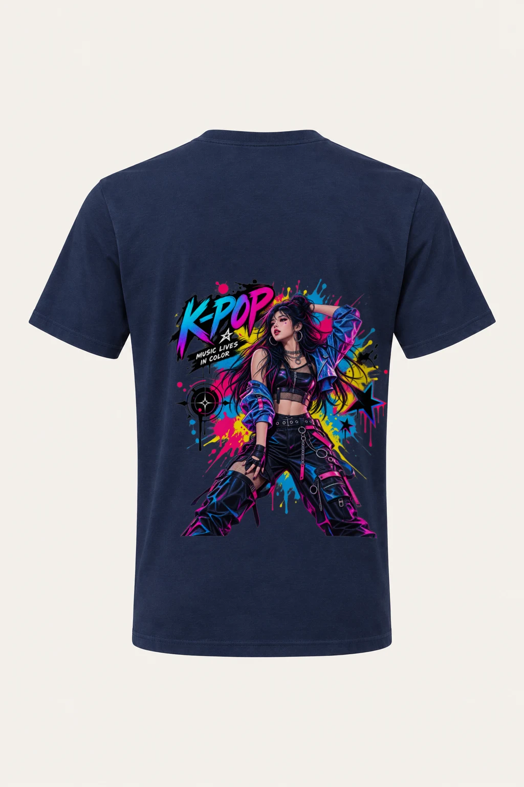 "K-Pop Lives in Color" Heavyweight Unisex Crewneck T-shirt | Gildan 5000