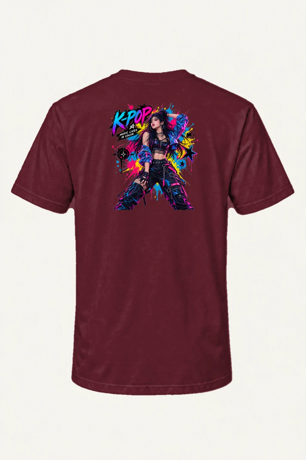 "K-Pop Lives in Color" Heavyweight Unisex Crewneck T-shirt | Gildan 5000