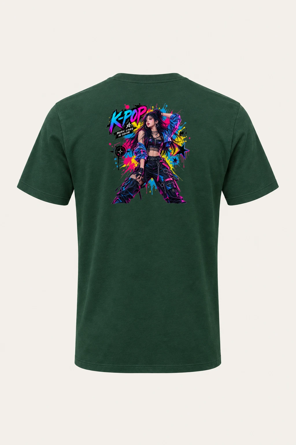"K-Pop Lives in Color" Heavyweight Unisex Crewneck T-shirt | Gildan 5000