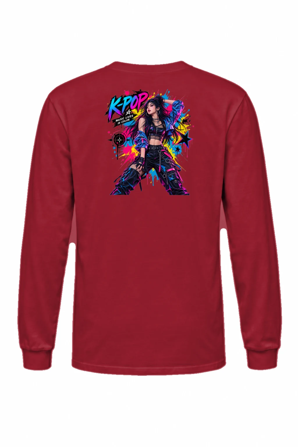 "K-Pop Music Lives In Color" Unisex Longsleeve T-shirt | Gildan 2400