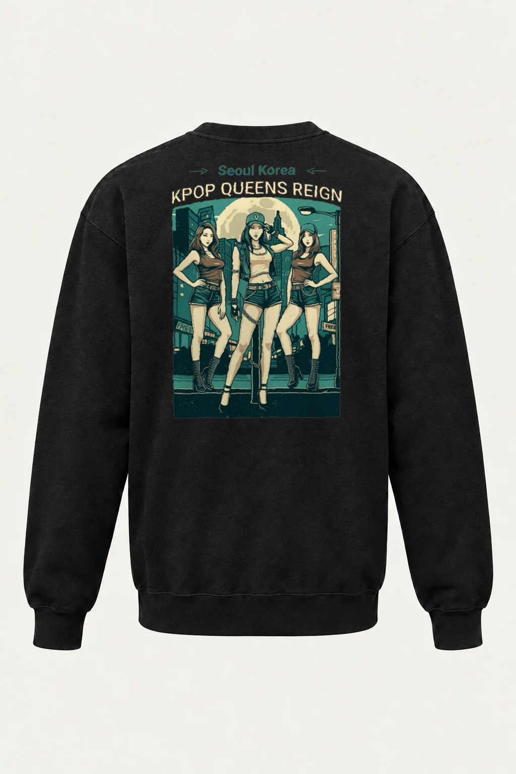 "K-Pop Queens Reign" Heavy Blend Unisex Crewneck Sweatshirt | Gildan 18000