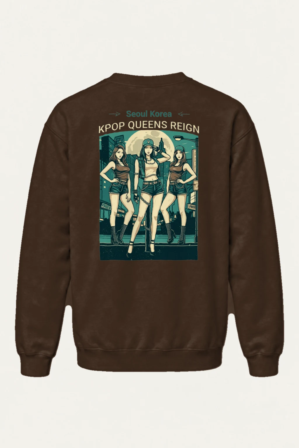 "K-Pop Queens Reign" Heavy Blend Unisex Crewneck Sweatshirt | Gildan 18000