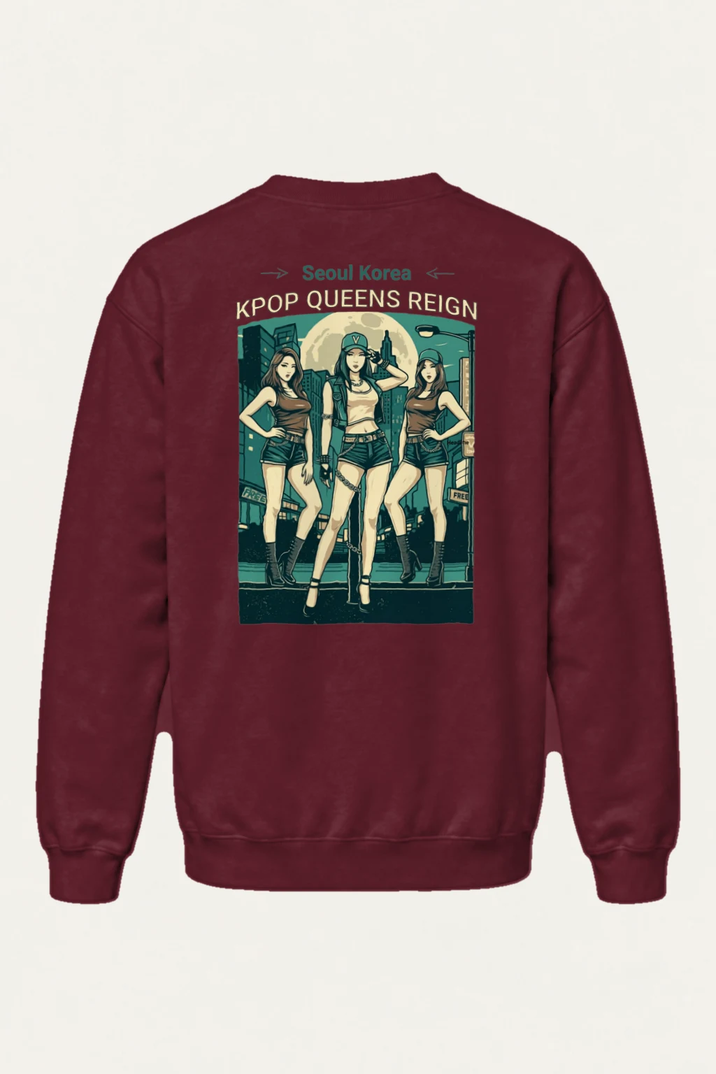 "K-Pop Queens Reign" Heavy Blend Unisex Crewneck Sweatshirt | Gildan 18000