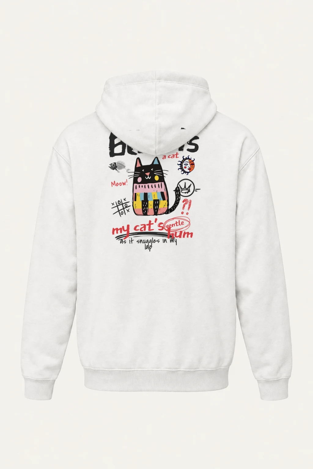 "Karma Is a Cat" Heavy Blend Unisex Pullover Hoodie | Gildan 18500