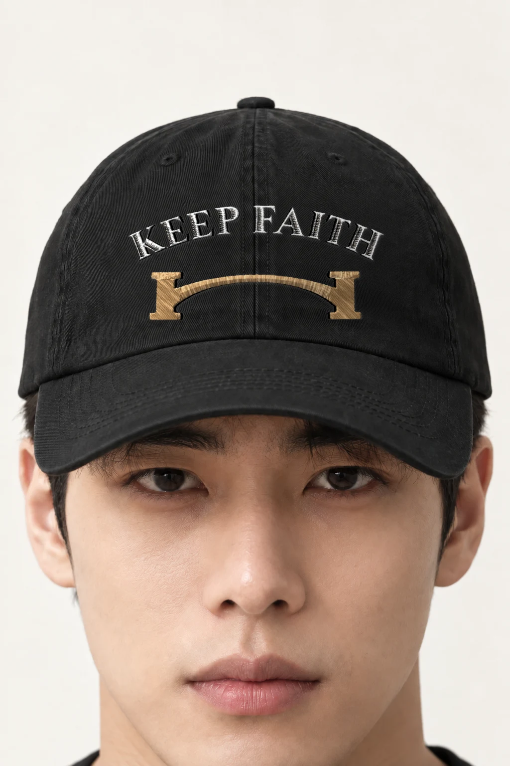 "Keep Faith Bridge" Classic Dad Hat · Embroidered | Yupoong 6245CM