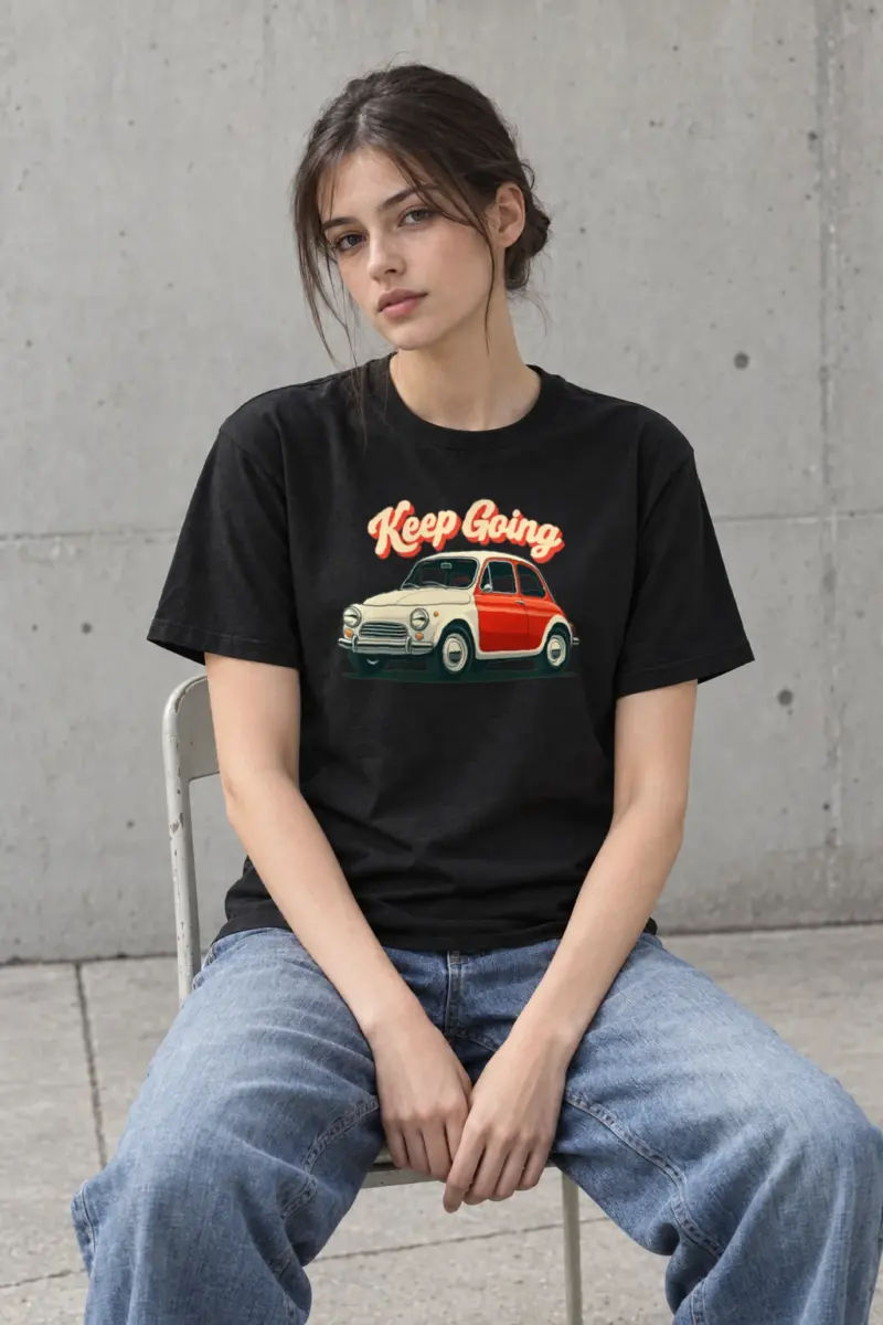 "Keep Going Car" Heavyweight Unisex Crewneck T-shirt