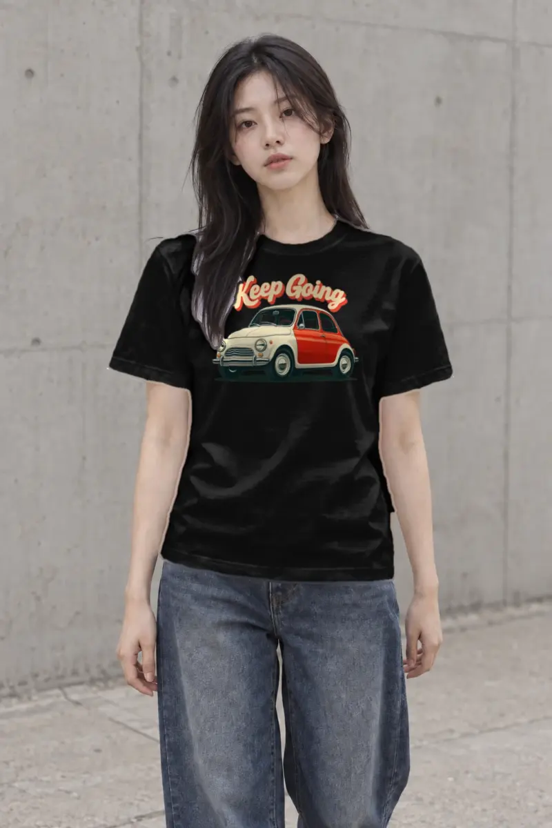 "Keep Going Car" Heavyweight Unisex Crewneck T-shirt | Gildan 5000