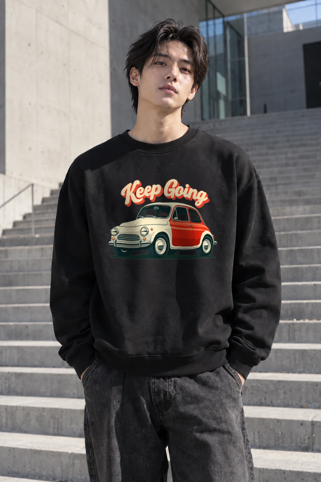 "Keep Going" Heavy Blend Unisex Crewneck Sweatshirt | Gildan 18000