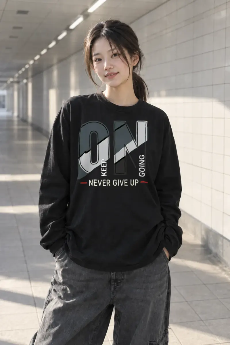 “Keep Going Never Give Up” Unisex Longsleeve T-shirt | Gildan 2400