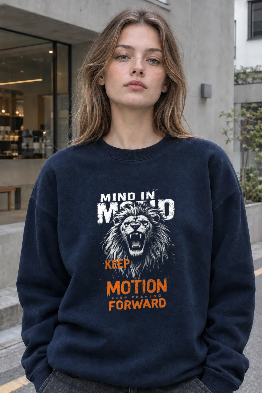 "Keep Pushing Forward" Heavy Blend Unisex Crewneck Sweatshirt | Gildan 18000
