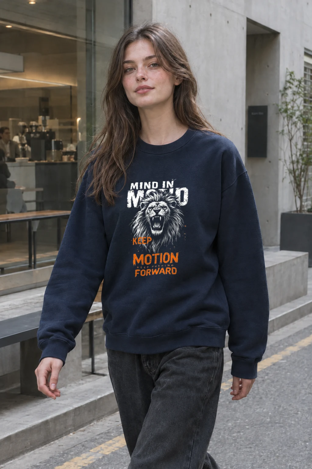 "Keep Pushing Forward" Heavy Blend Unisex Crewneck Sweatshirt | Gildan 18000