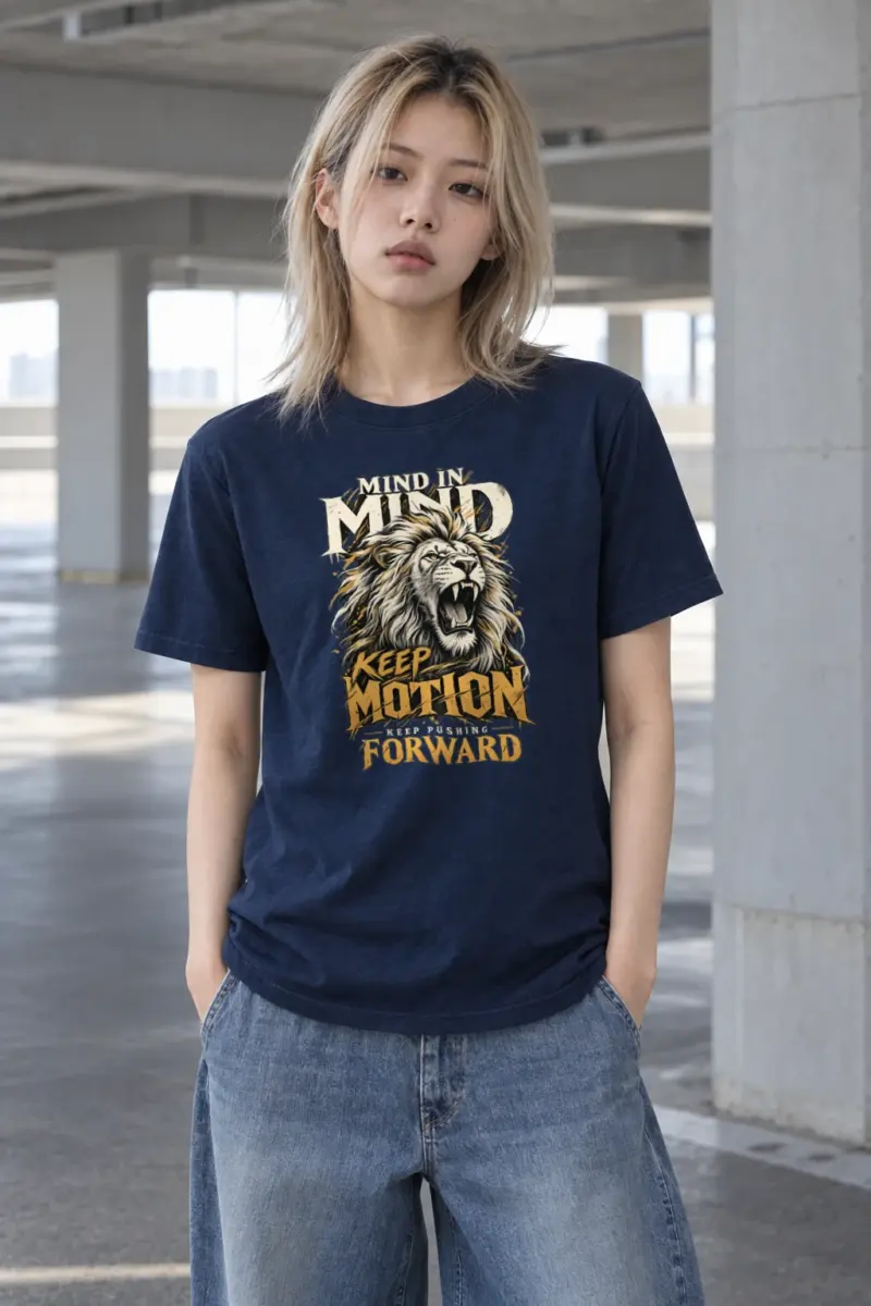 "Keep Pushing Forward" Heavyweight Unisex Crewneck T-shirt