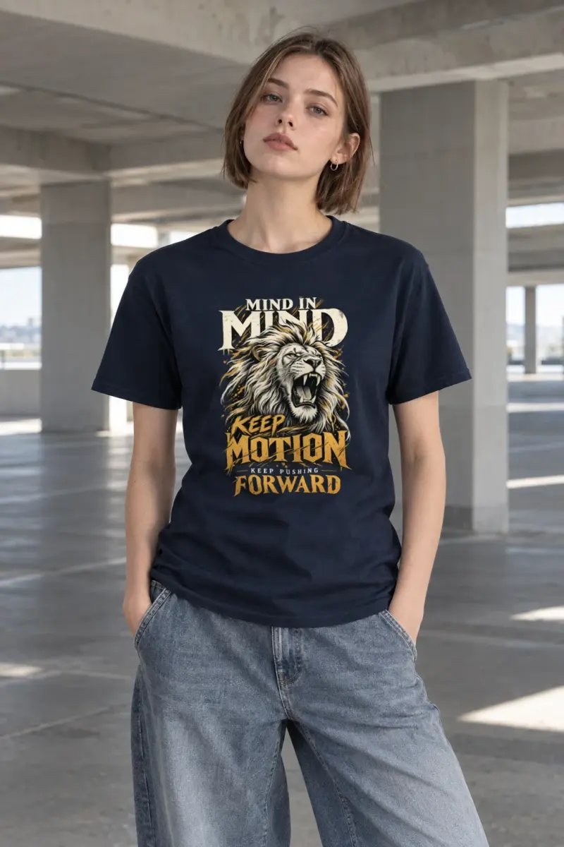 "Keep Pushing Forward" Heavyweight Unisex Crewneck T-shirt