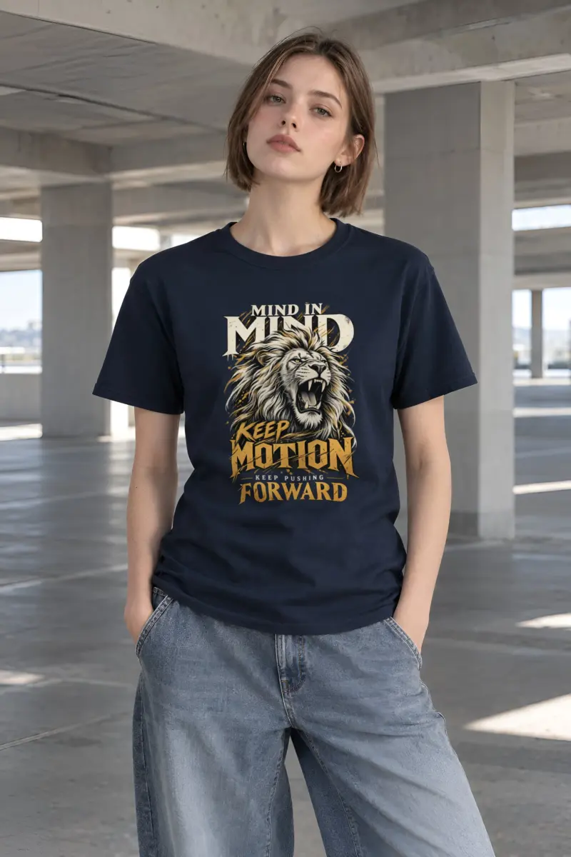 "Keep Pushing Forward" Heavyweight Unisex Crewneck T-shirt