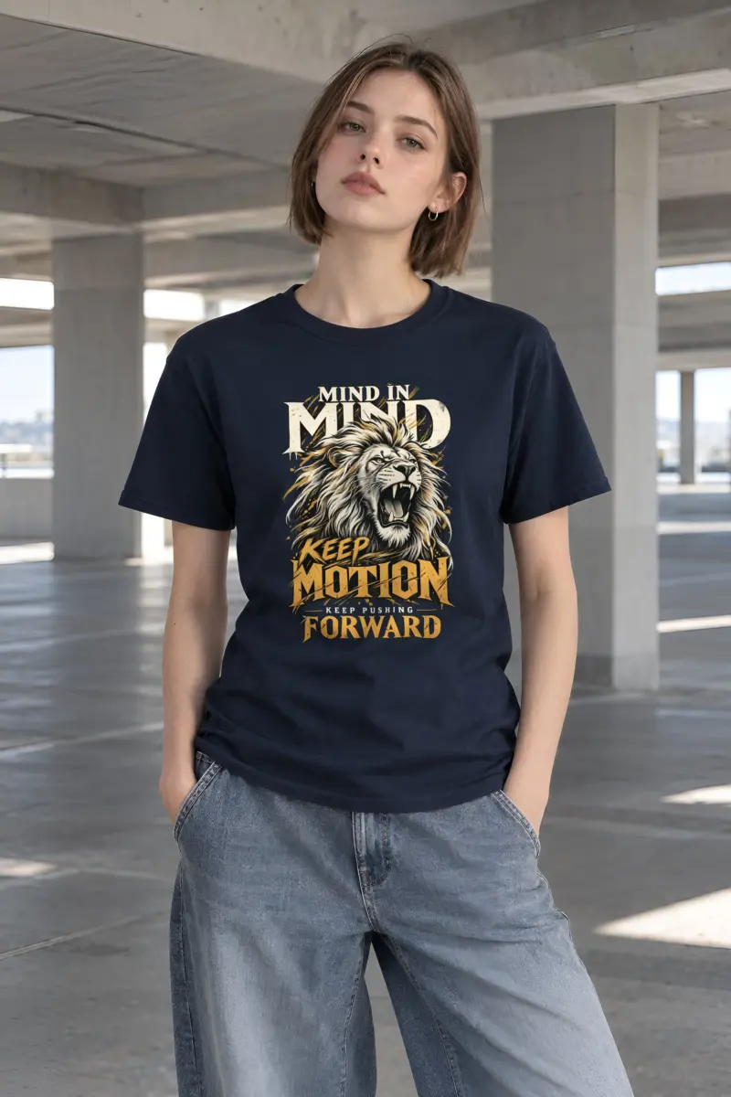 "Keep Pushing Forward" Heavyweight Unisex Crewneck T-shirt