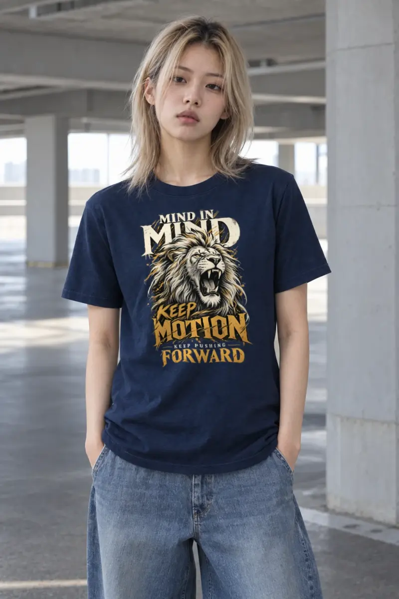 "Keep Pushing Forward" Heavyweight Unisex Crewneck T-shirt | Gildan 5000