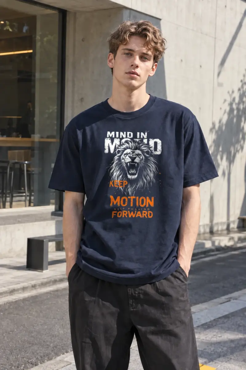 "Keep Pushing Forward" Heavyweight Unisex Crewneck T-shirt | Gildan 5000