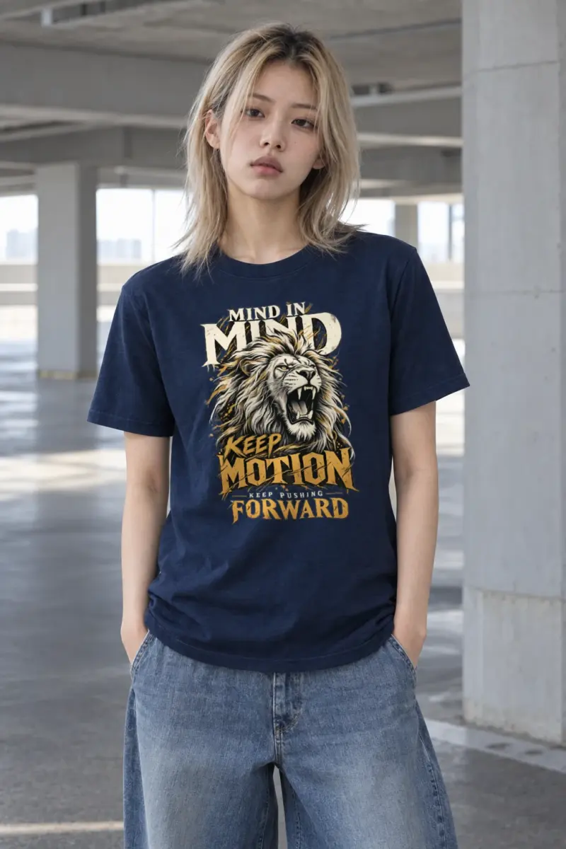"Keep Pushing Forward" Heavyweight Unisex Crewneck T-shirt