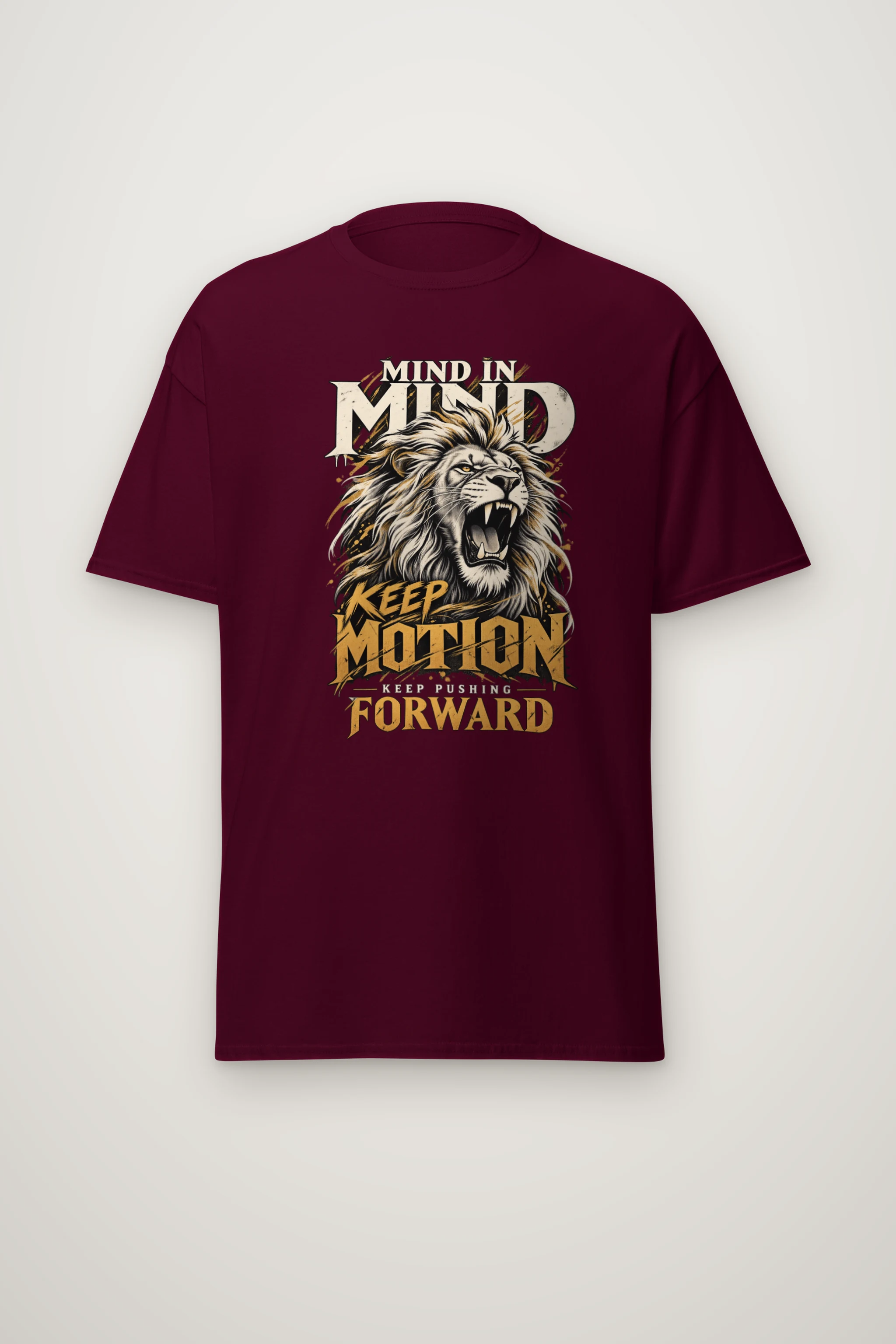 "Keep Pushing Forward" Heavyweight Unisex Crewneck T-shirt