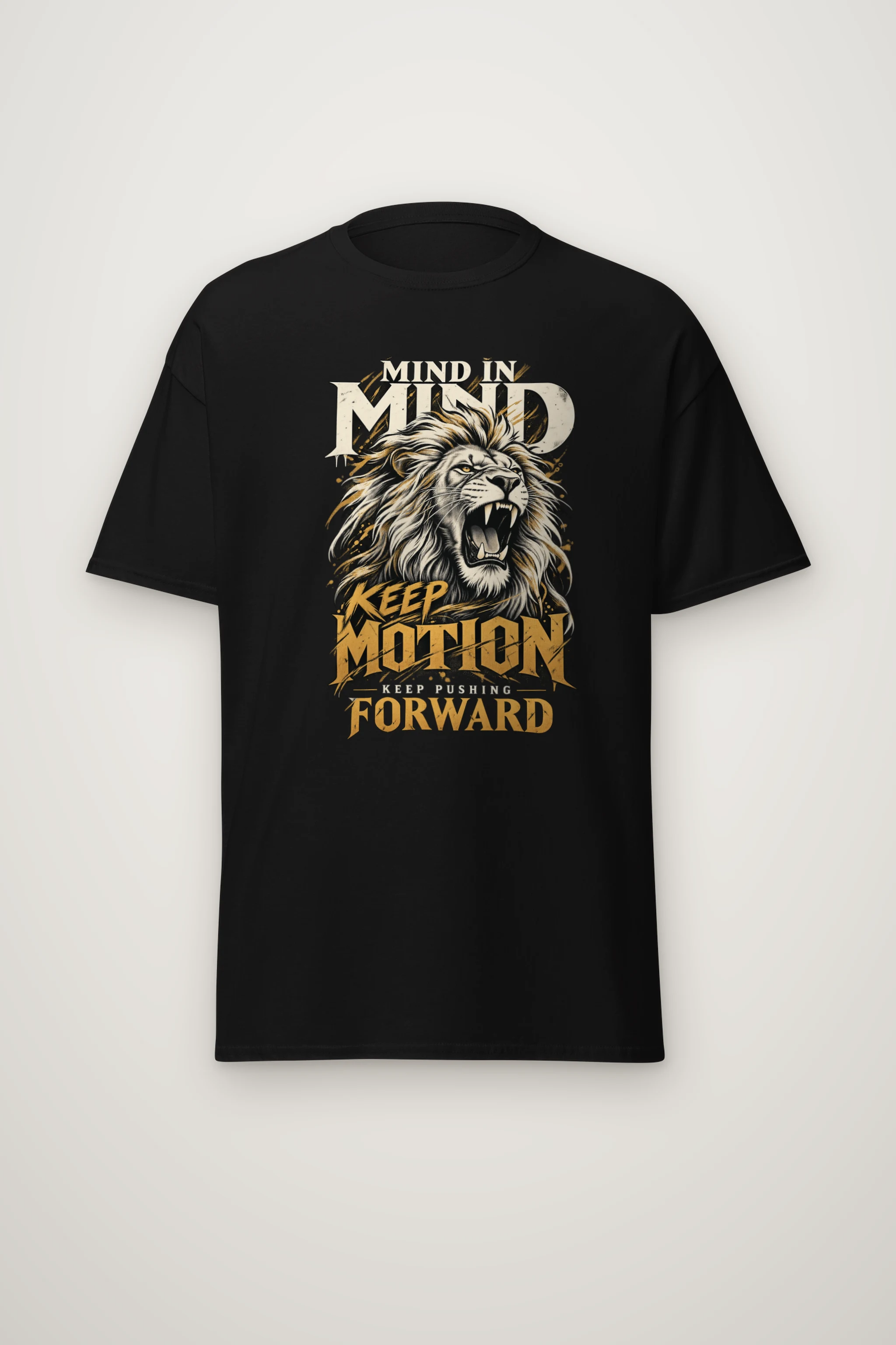 "Keep Pushing Forward" Heavyweight Unisex Crewneck T-shirt