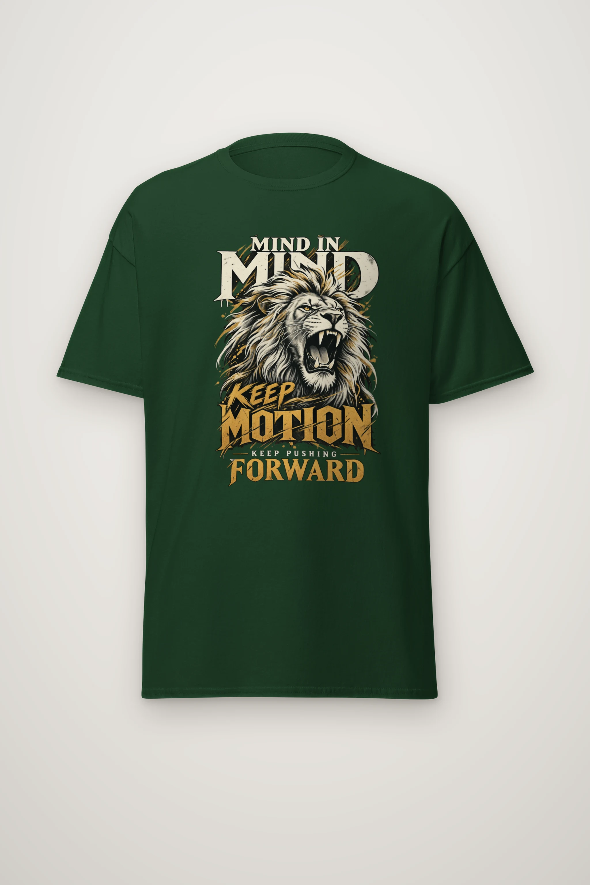 "Keep Pushing Forward" Heavyweight Unisex Crewneck T-shirt