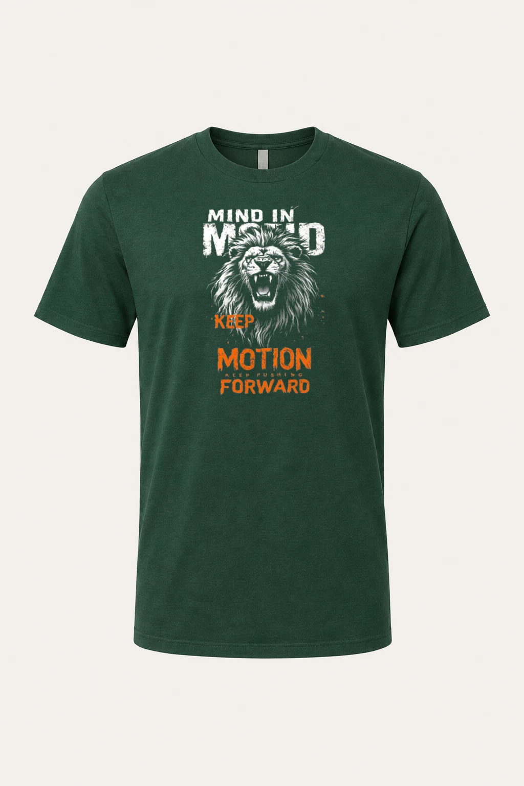 "Keep Pushing Forward" Heavyweight Unisex Crewneck T-shirt | Gildan 5000