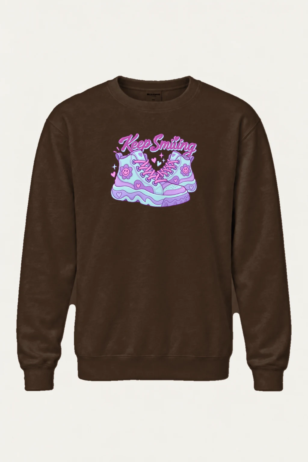 "Keep Smiling Sneakers" Heavy Blend Unisex Crewneck Sweatshirt | Gildan 18000