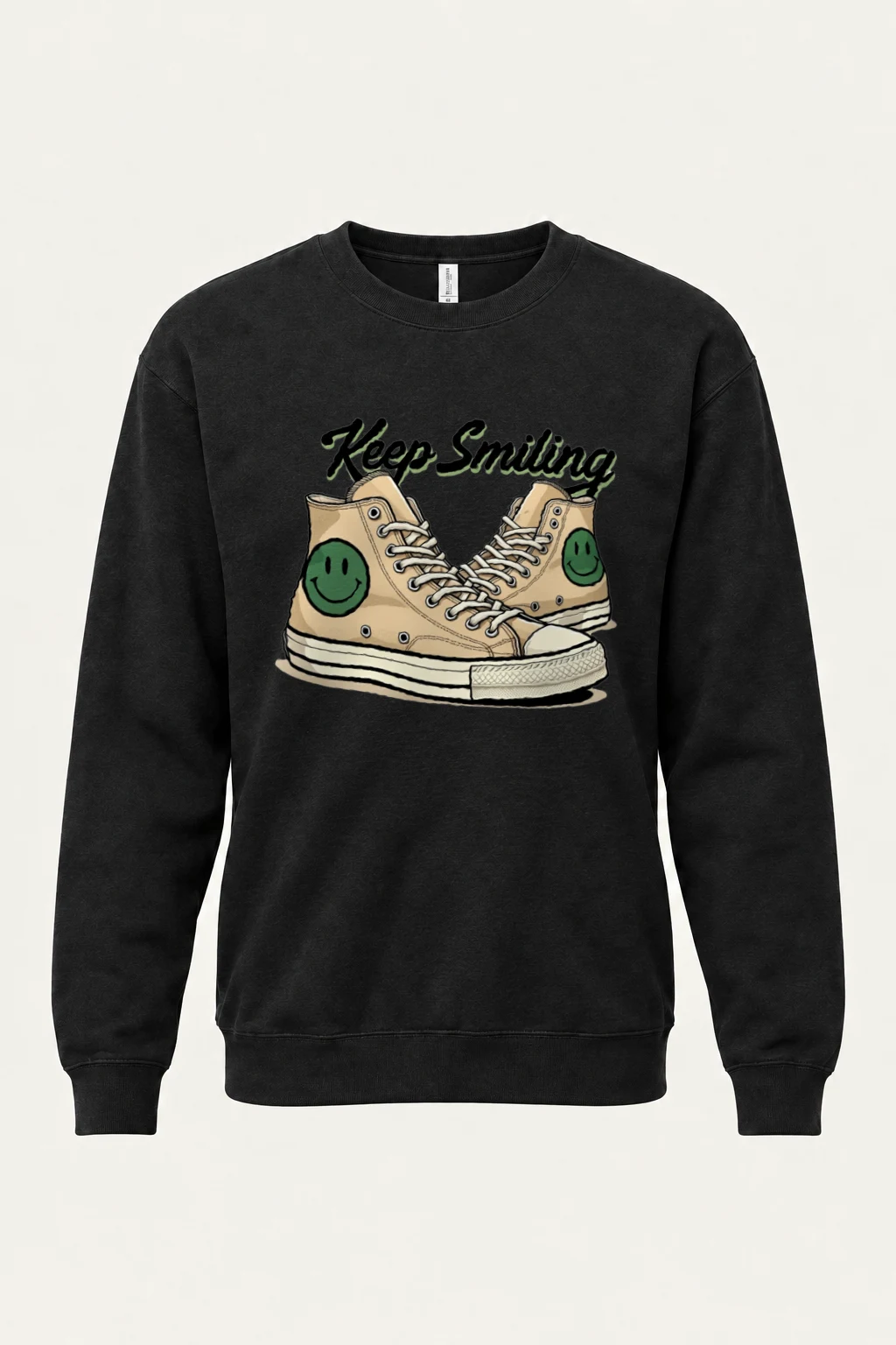 "Keep Smiling Sneakers" Heavy Blend Unisex Crewneck Sweatshirt | Gildan 18000