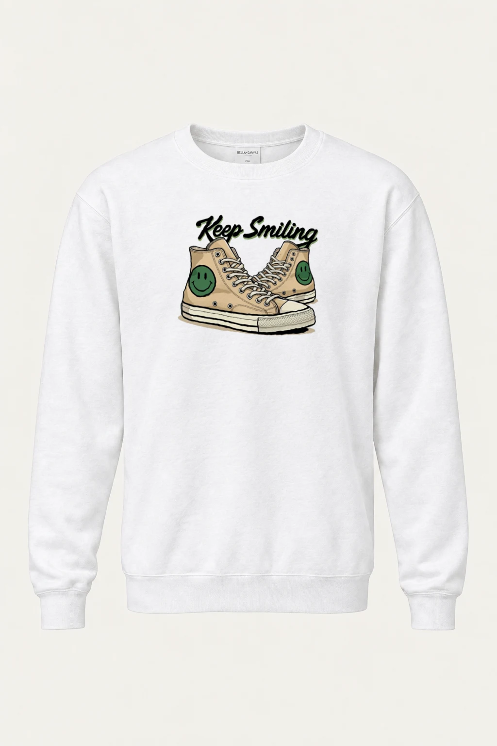 "Keep Smiling Sneakers" Heavy Blend Unisex Crewneck Sweatshirt | Gildan 18000
