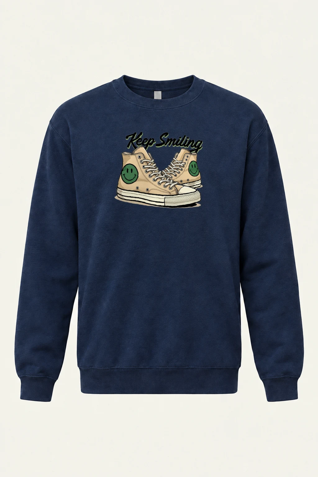 "Keep Smiling Sneakers" Heavy Blend Unisex Crewneck Sweatshirt | Gildan 18000