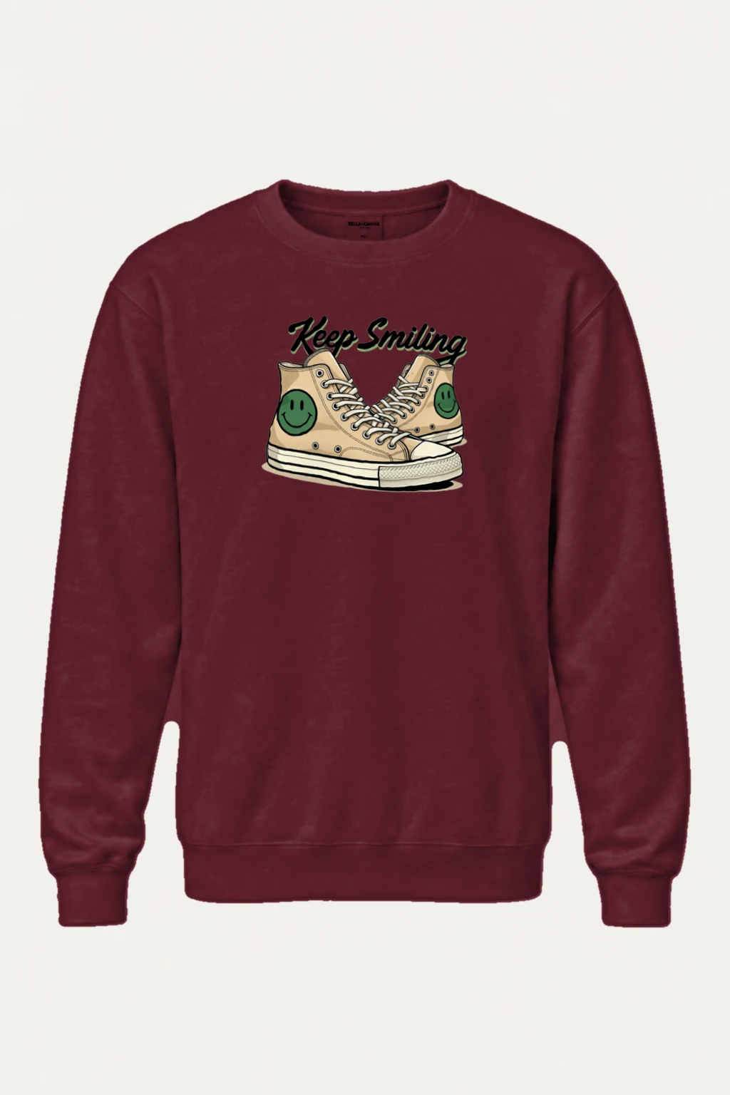 "Keep Smiling Sneakers" Heavy Blend Unisex Crewneck Sweatshirt | Gildan 18000