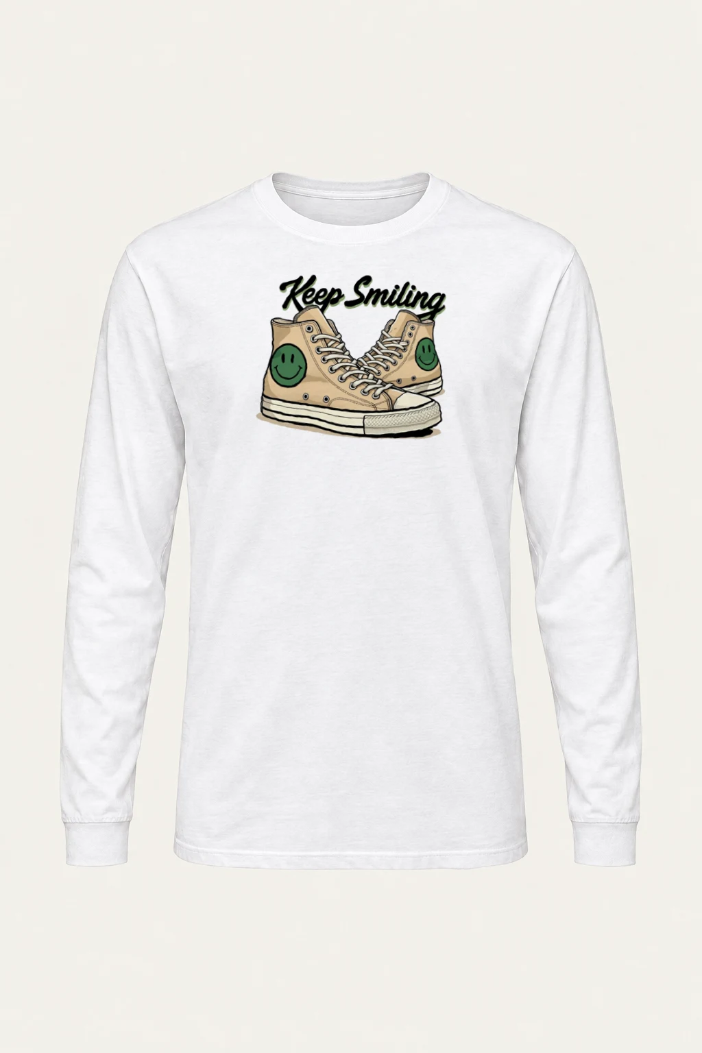 "Keep Smiling Sneakers" Unisex Longsleeve T-shirt | Gildan 2400