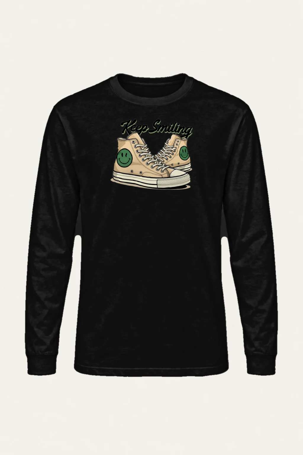 "Keep Smiling Sneakers" Unisex Longsleeve T-shirt | Gildan 2400
