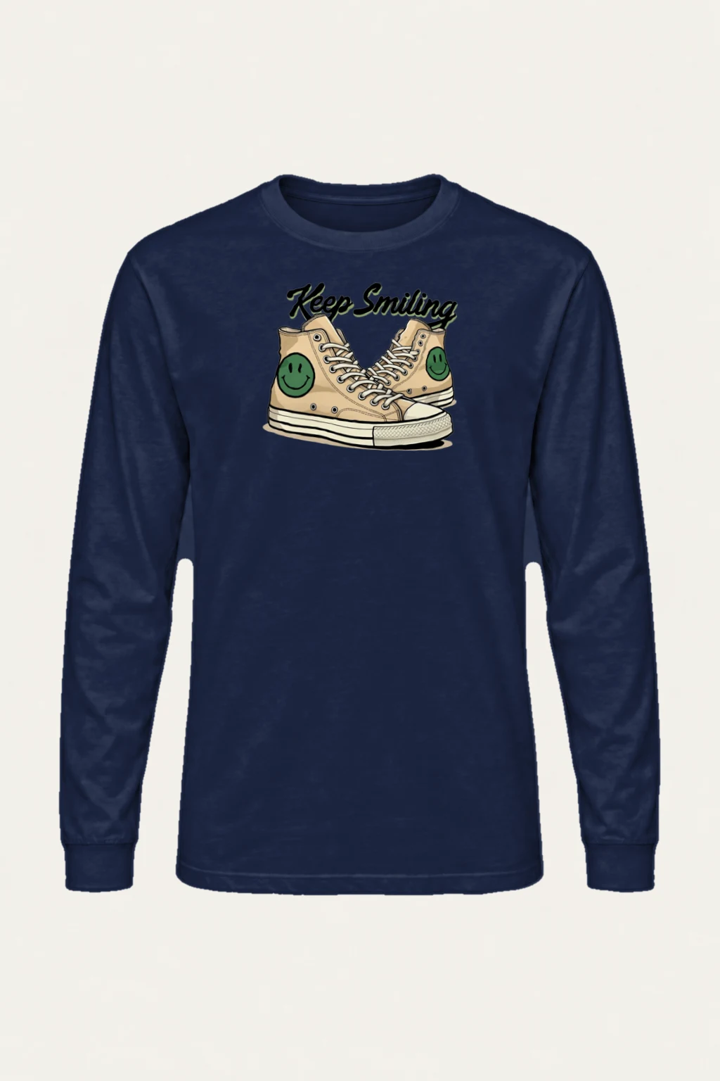 "Keep Smiling Sneakers" Unisex Longsleeve T-shirt | Gildan 2400