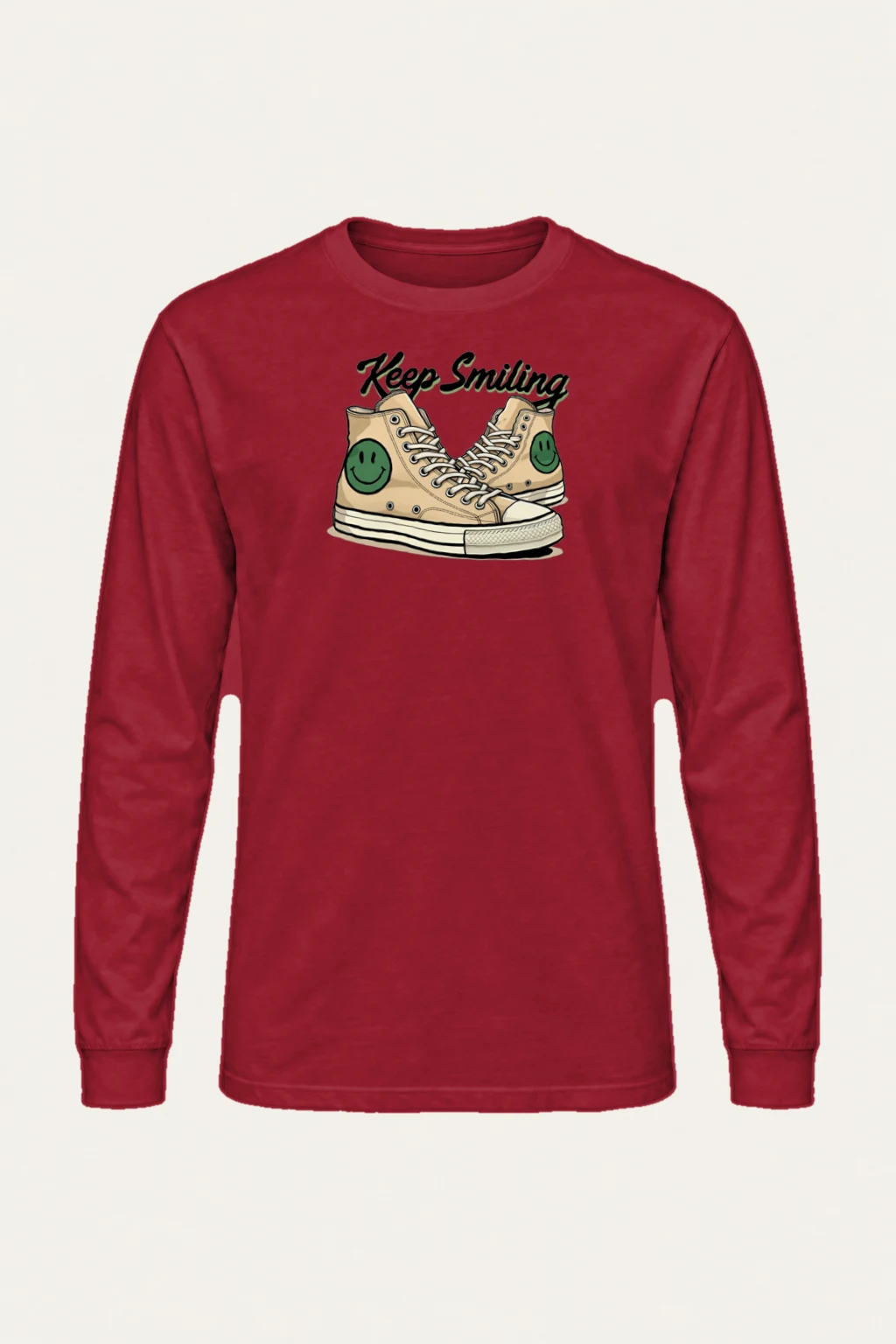 "Keep Smiling Sneakers" Unisex Longsleeve T-shirt | Gildan 2400