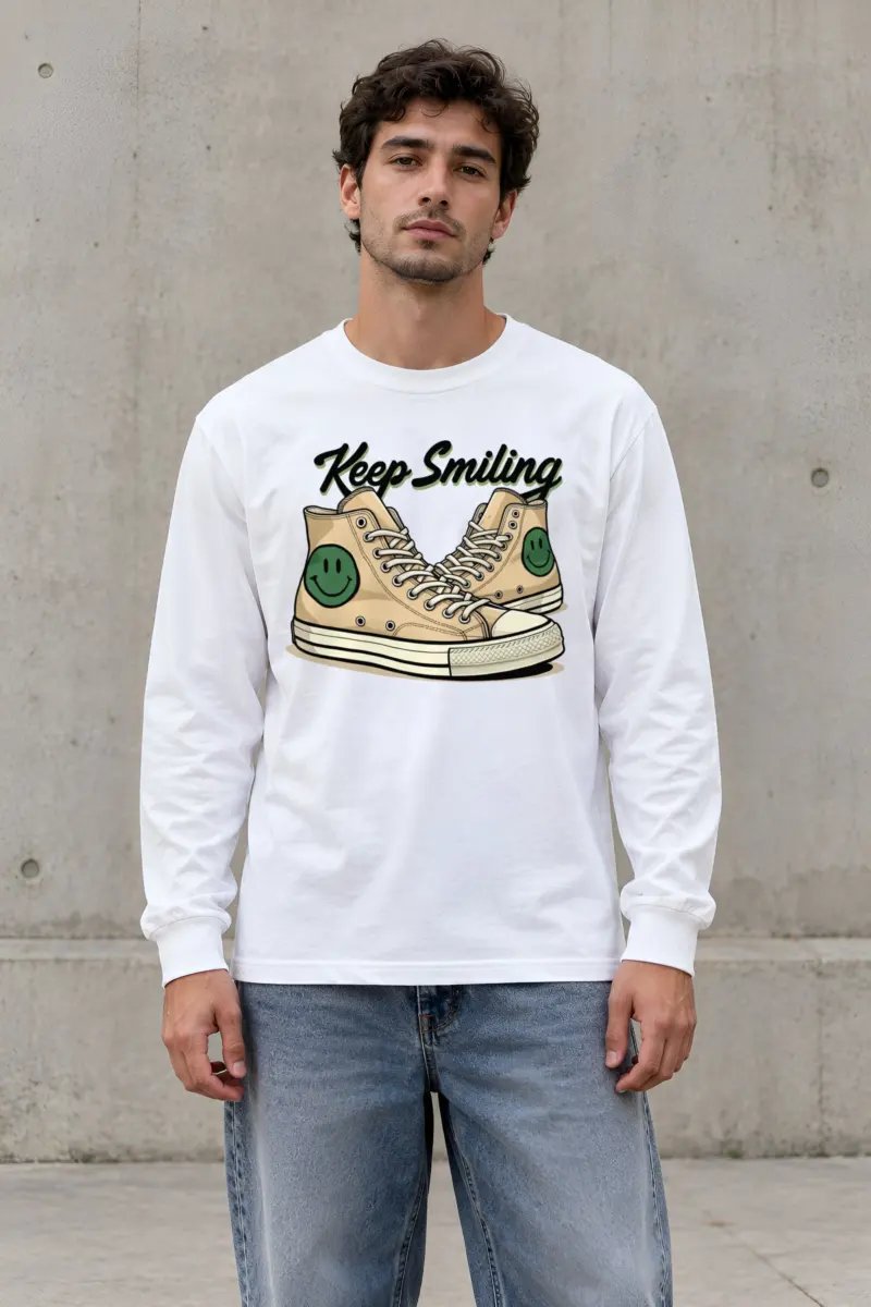 "Keep Smiling" Unisex Longsleeve T-shirt