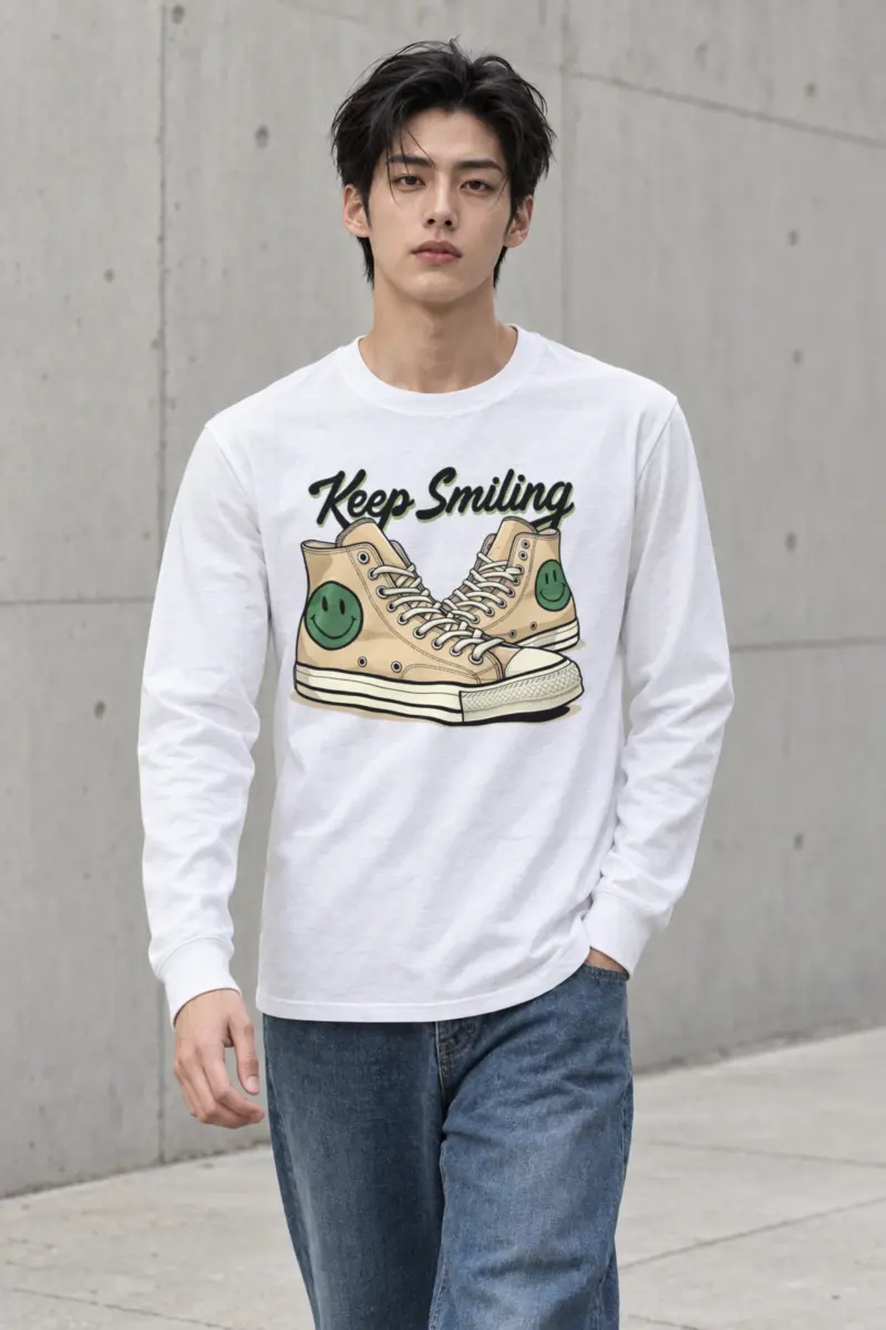 "Keep Smiling" Unisex Longsleeve T-shirt