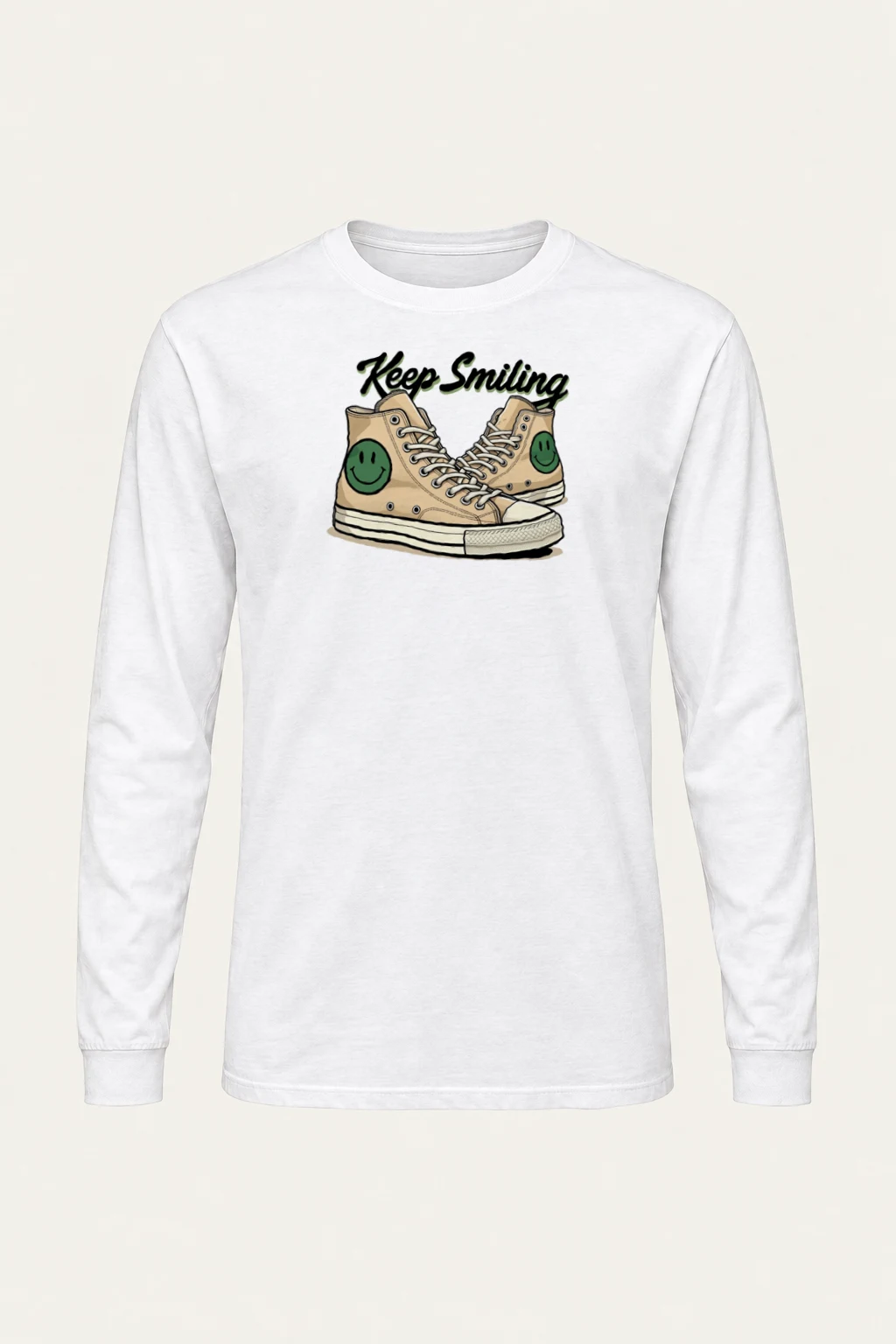 "Keep Smiling" Unisex Longsleeve T-shirt | Gildan 2400