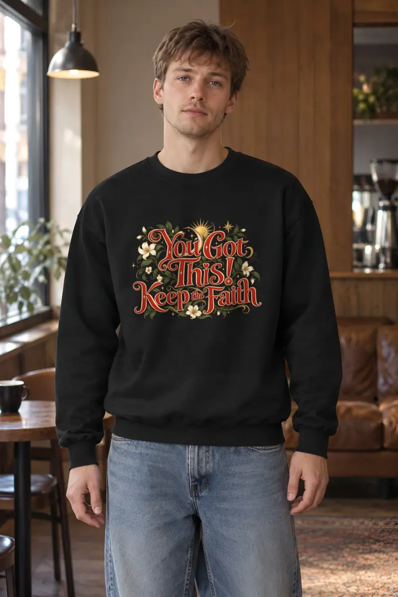 "Keep The Faith" Heavy Blend Unisex Crewneck Sweatshirt