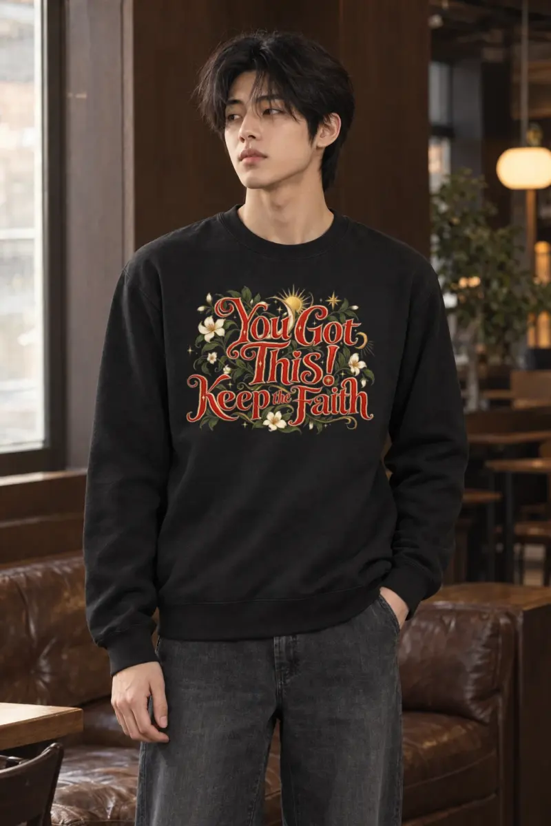 "Keep The Faith" Heavy Blend Unisex Crewneck Sweatshirt | Gildan 18000